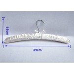 Satin Padded Coat Hanger in Ivory-per50